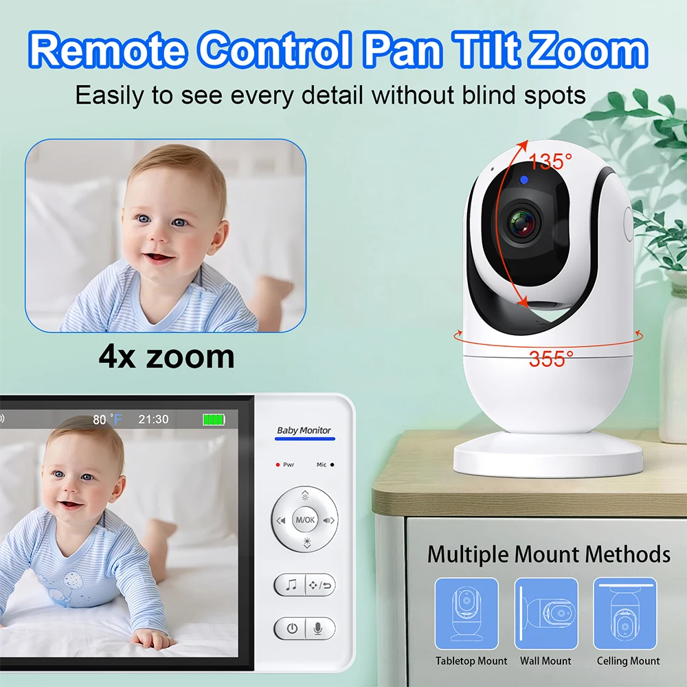 No WiFi 7 Inch Baby Monitor 2- - đánh giá và giá Home Cinema Wireless