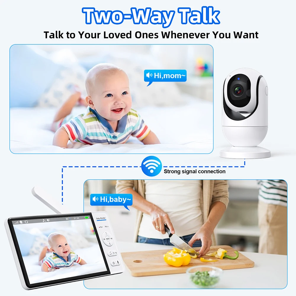 No WiFi 7 Inch Baby Monitor 2- - đánh giá và giá Home Cinema Wireless