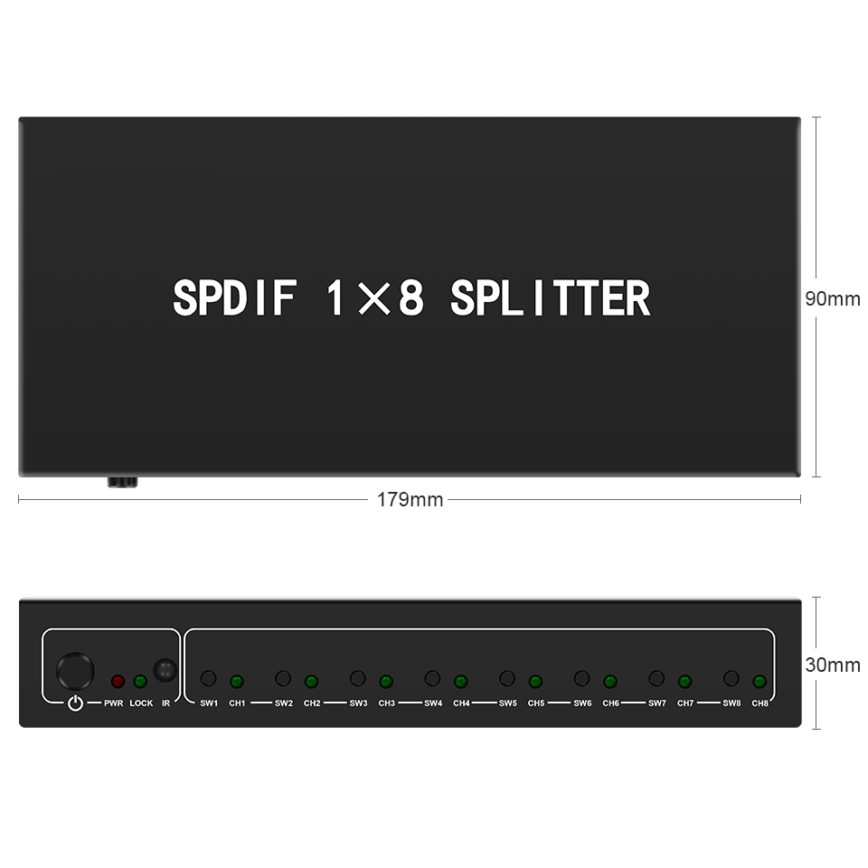 Optical Audio Splitter,1 in 8  - đánh giá và giá Audio Home Cinema